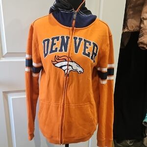NFL Team Apparel Youth Hoodie in Vibrant Orange